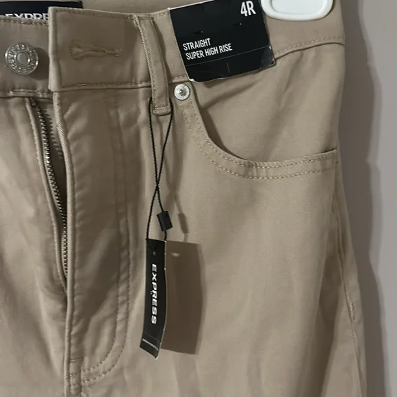 EXPRESS size 4 REGULAR tan pants. NWT. - Picture 5 of 5